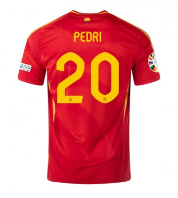 Spanien Pedri Gonzalez #20 Hjemmebanetrøje EM 2024 Kort ærmer
